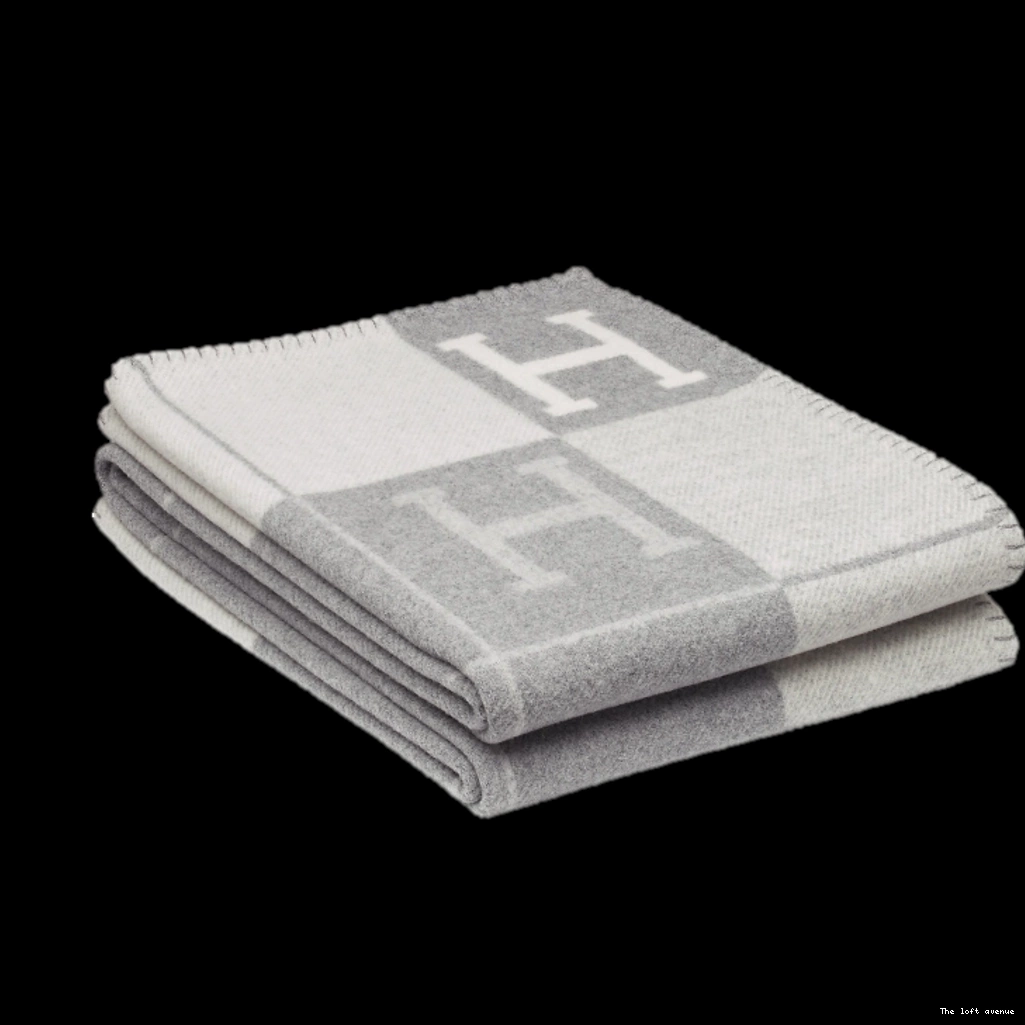 THROW WOOL STRIPE BLANKET HERMES 0825